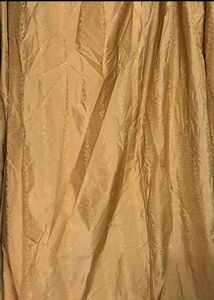 Floral Striped Curtains - Golden Hue