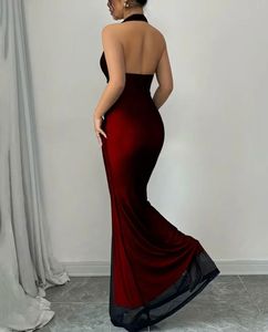 Elegant Halter Neck Maxi Dress