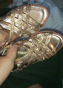 Sparkly Rose Gold Sandals