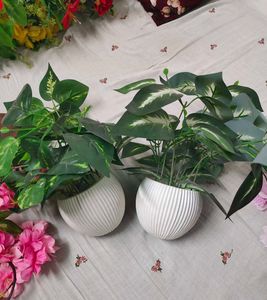 Set of 2 Artificial Potted Plants