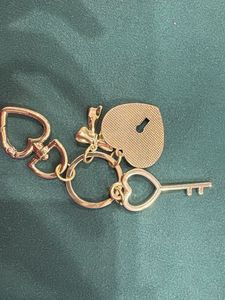Lucky Day Heart Key Charm Keychain