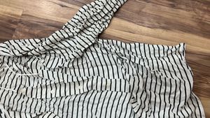 Striped Open Front Cardigan