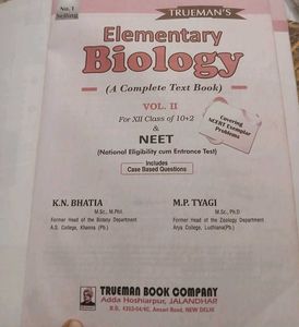 Trueman's Elementary Biology Vol. II for Class XII