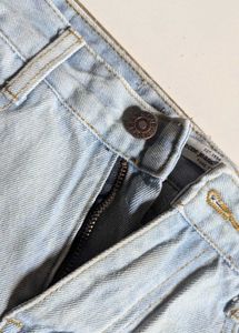 Distressed Denim Mini Skirt