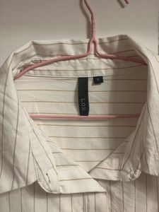 Westside Oversized Striped Button-Up Shirt