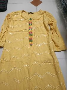 Yellow Embroidered Kurta Set with Dupatta
