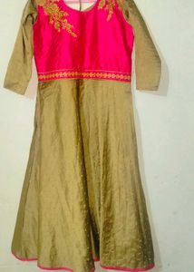 Elegant Pink &amp; Gold Kurta Set
