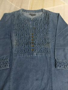 Blue Denim Tunic Top