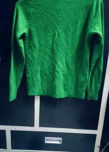 Green Knit cardigan Sweater