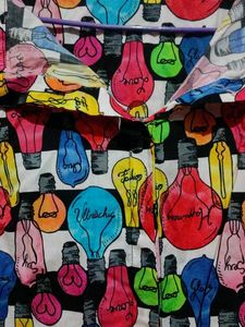 Colorful Light Bulb Print Top