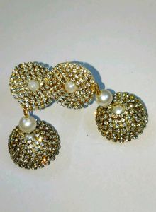Jhumka earing bridal fancy Stone Rhinestone