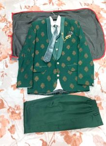 Men's Designer Green Kurta Set 5 pieces