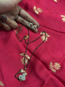 Elegant Mangalsutra Set with Earrings