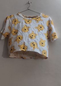 Cotton Crop Disney Top With Cool Print On It