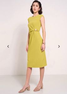 pantaloon Chic Lime Green Sheath Dress