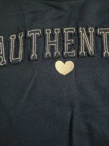 Navy Blue T-Shirt with "Authentic" Print (size :s)