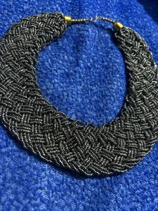 Chunky Braided Beaded Necklace