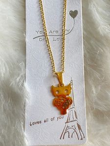 Chic Gold Owl Pendant Necklace