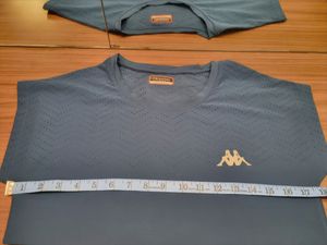 KAPPA DRYFIT NAVY T SHIRT SMALL 34"