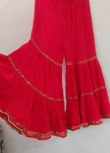 Red Ethnic Skirt, with dupatta