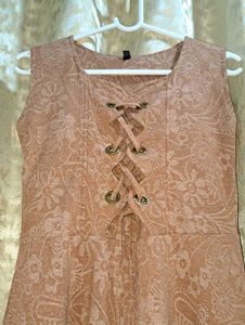 Light Brown Midi Dress