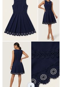 Navy  Fit & Flare Dress
