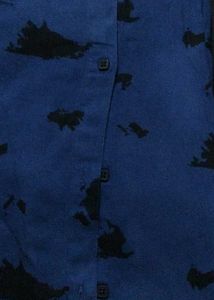 Men's Blue Printed Casual Shirt