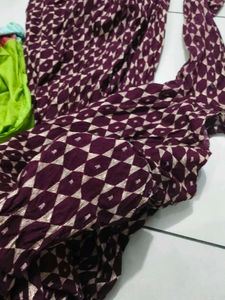 Stylish Maroon Geometric Print Kurta Set