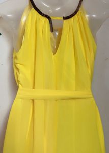 Yellow Halter Maxi Dress
