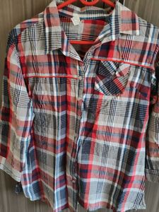 Plaid Button-Down Shirt