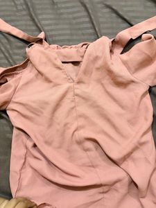 Chic Cold Shoulder Embellished Top