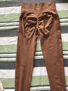 Savana Ribbed Brown Leggings