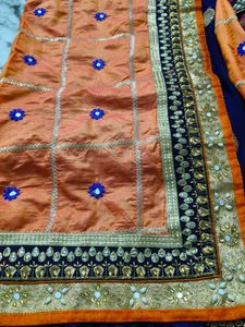 saree with stiched blouse