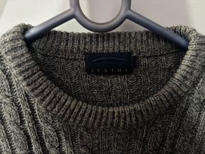 Gray Oversized Knit Sweater