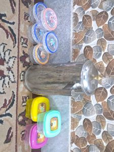 8 containers 1 jug