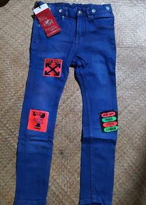 Blue Jeans with Patches