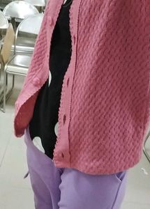 cardigan+tank top+cargo trouser