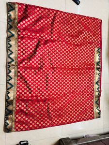 Elegant Red &amp; Gold Banarasi Silk Saree