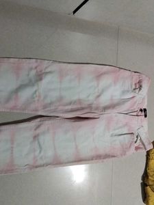Pink Tie-Dye Jeans