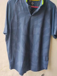 Under Armour Blue Geometric Polo T-Shirt