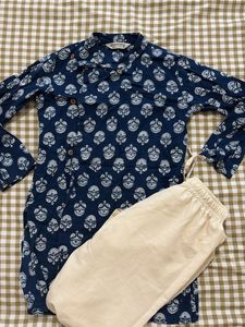 kids Stylish Printed Kurta with Pants Set