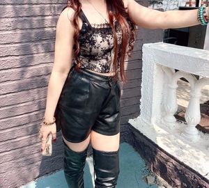 Black Faux Leather Shorts