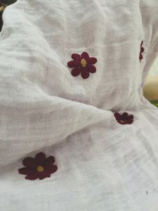 Cute Comfy 🥰Soft Cotton Lavender Embroidered Co Ord Set