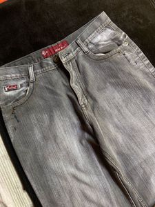 baggy unisex y2k grey wash jeans