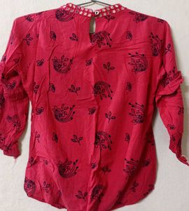 Stylish Red Printed Top
