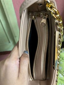 Chic Chain Accent Shoulder Bag