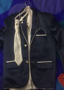 New🎊Blue Velvet Coat Pent Set