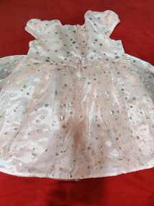 Net Star Print Baby Girl Frock