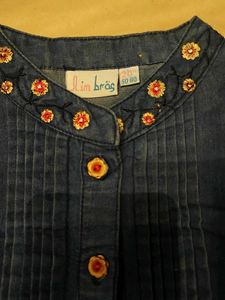 denim dress for 2 to 3 years baby
