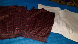 Comfy Plaid &amp; White Boxer Shorts Set 2